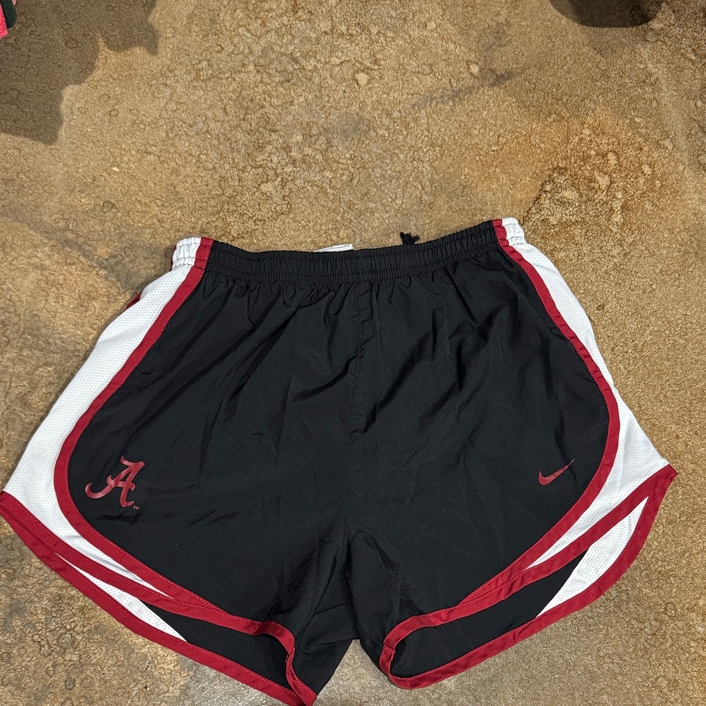 Nike Women's Black and Red Trim Athletic Shorts